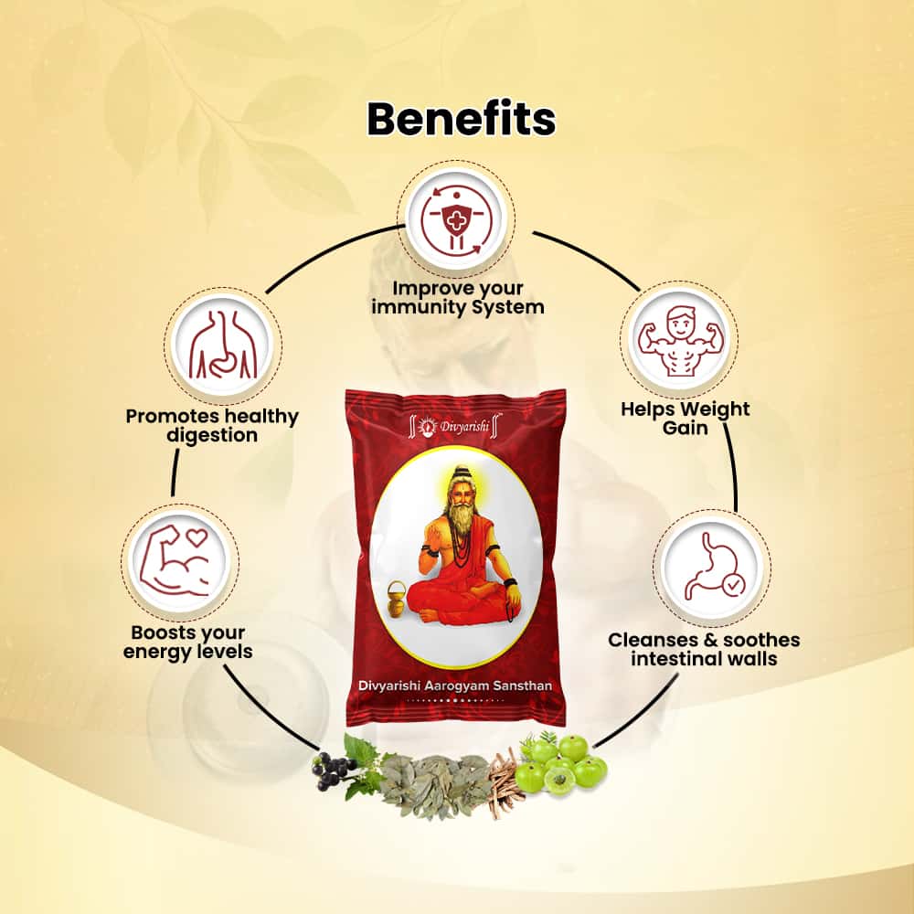 Divyarishi Taakat Vati - Ayurvedic Tablets for Fast Weight & Muscle Gain and to Improve Digestion | For Underweight Men & Women